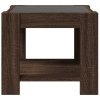 Stolik kawowy z LED, brązowy dąb, 53x53x45 cm