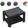 Stolik kawowy z LED czarny 73x53x45 cm, materiał drewnopochodny