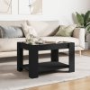 Stolik kawowy z LED czarny 73x53x45 cm, materiał drewnopochodny