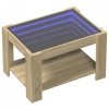 Stolik kawowy z LED, dąb sonoma, 73x53x45 cm