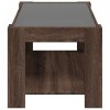 Stolik kawowy z LED, brązowy dąb, 93x53x45 cm