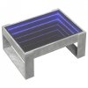 Stolik kawowy z LED Infinity, szarość betonu, 70x53x30 cm