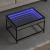 Stolik kawowy z LED Infinity, szary dąb sonoma, 70x50x41 cm