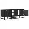 Szafka pod TV, czarna, 100x35x41 cm, materiał drewnopochodny