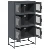 Komoda wysoka Antracyt 68x39x123 cm Stal