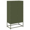 Komoda Oliwkowo-zielona 68x39x123 cm Stal