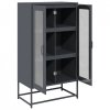 Komoda wysoka Antracyt 68x39x123 cm Stal