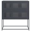 Szafka, antracytowa, 100,5x39x107 cm, stal walcowana na zimno