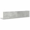 Półki ścienne, 2 szt., szarość betonu, 75x16,5x16,5 cm