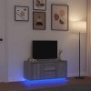 Szafka RTV z oświetleniem LED Szara Sonoma 100x41x50 cm