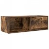 Szafki RTV 2 szt. Dąb wędzony 80x31x25,5 cm Drewno klejone