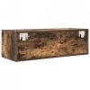 Szafki RTV 2 szt. Dąb wędzony 80x31x25,5 cm Drewno klejone
