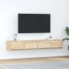 Szafki RTV 2 szt. Dąb Sonoma 80x31x25,5 cm Drewno klejone
