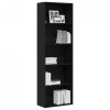 Regał biblioteczny Czarny Dąb 60x30x189 cm Drewno klejone
