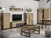Łóżko 160x200 QUANT QS02-160 dąb artisan + czarny