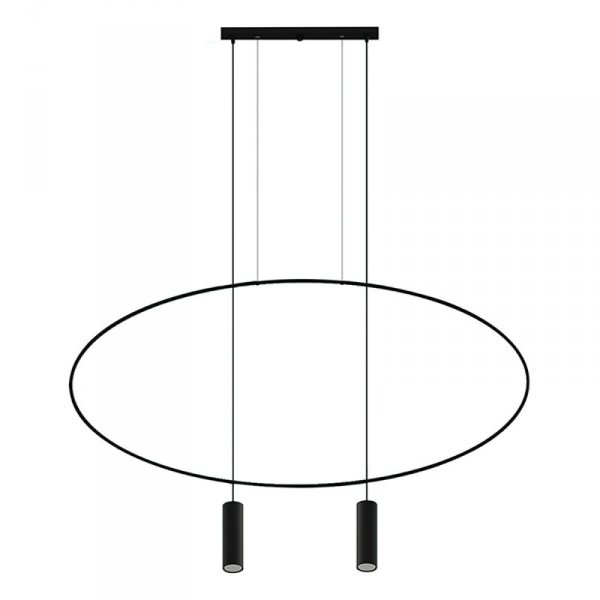 Lampa wisząca HOLAR 2 czarna