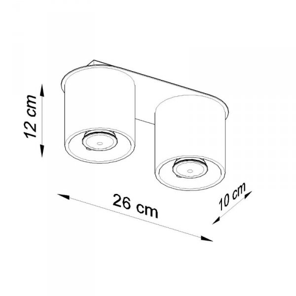 Plafon ORBIS 2 czarny