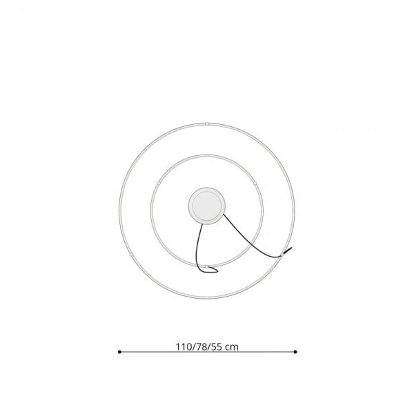 Żyrandol RIO 2 55/78 biały LED 3000K