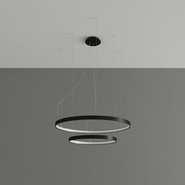 Żyrandol RIO 2 55/78 czarny LED 4000K