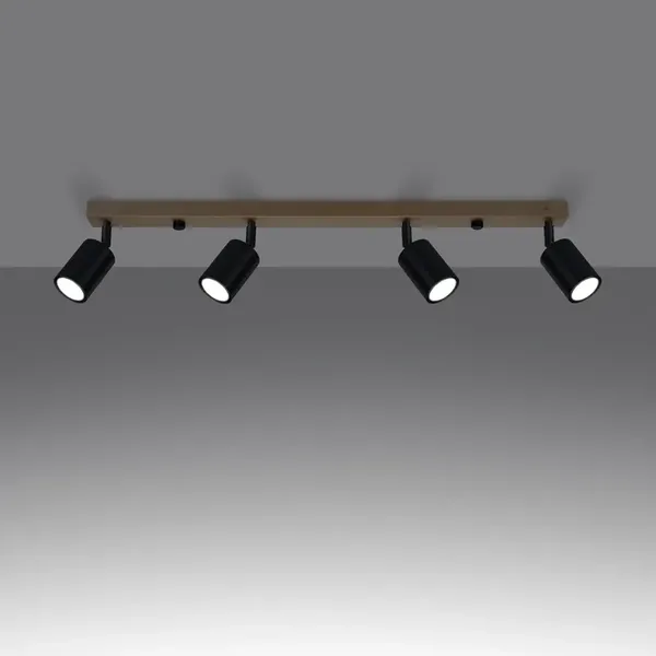 Plafon VERDO 4 czarny