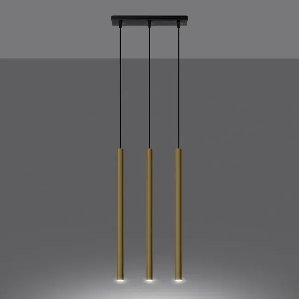 Lampa Wisząca PASTELO 3L złoty połysk