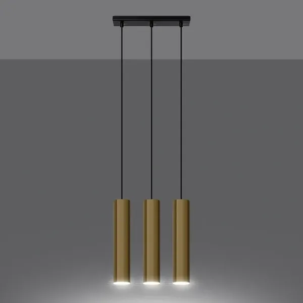 Lampa Wisząca LAGOS 3 złoty połysk