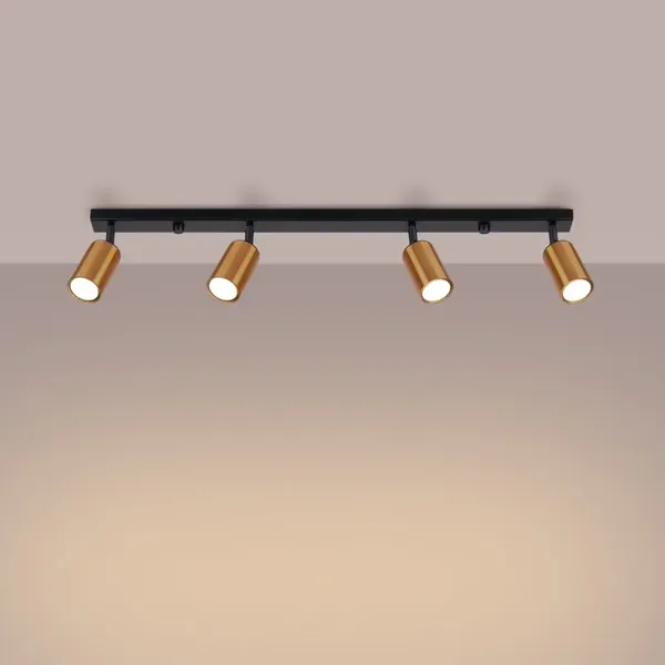 Plafon WINX 4L czarny/miedź