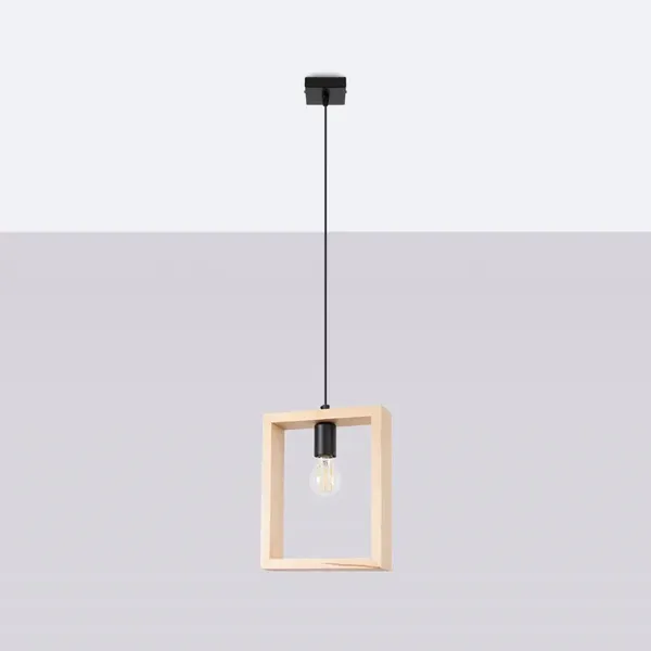 Lampa wisząca ARIES naturalne drewno