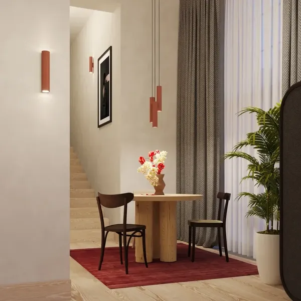 Lampa wisząca LAGOS 1 ochra czerwona