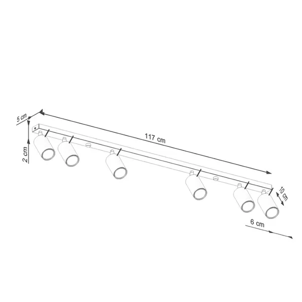 Plafon RING 6L beżowy