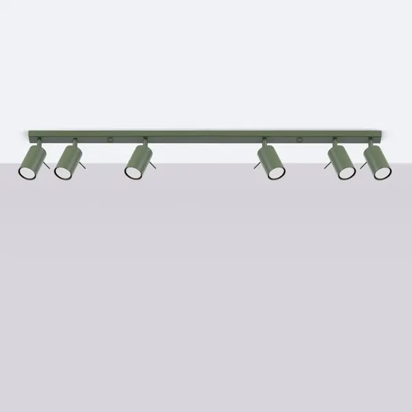 Plafon RING 6L zielony oliwkowy