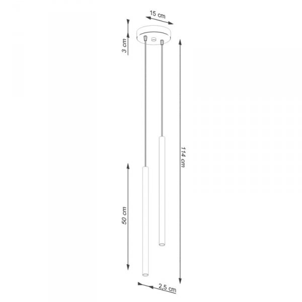 Lampa wisząca PASTELO 2 zielona oliwka