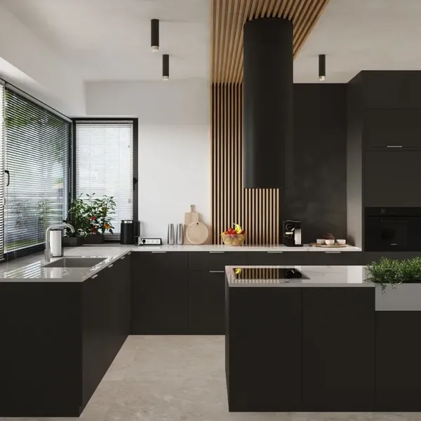 Plafon NERO 12,5 czarny/chrom