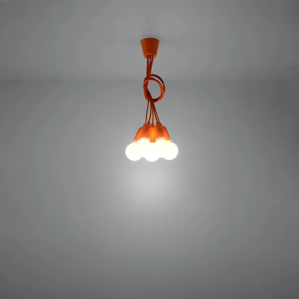 Lampa wisząca DIEGO 5 pomarańczowy