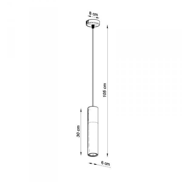 Lampa wisząca BORGIO 1 biały