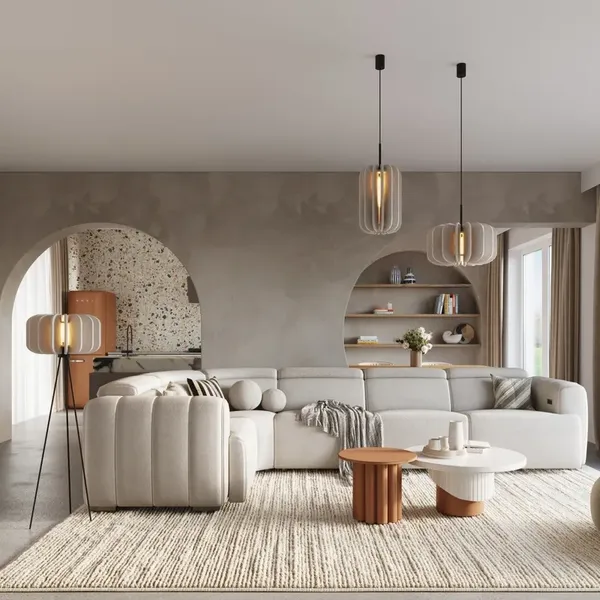 Lampa wisząca MULA 45 beżowa