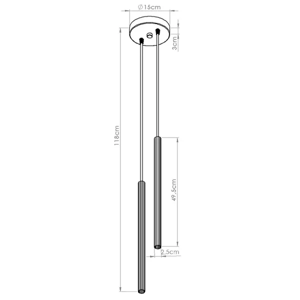 Lampa wisząca ARCHE 2P biała
