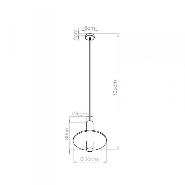 Lampa wisząca PELTA 1 czarna/granatowa