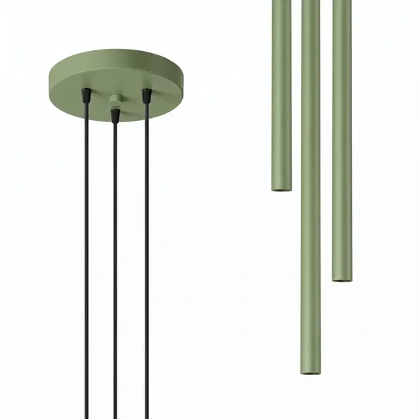 Lampa wisząca PASTELO 3P szałwiowa