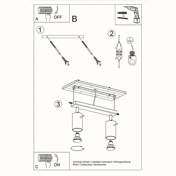Plafon BERG 2 naturalne drewno