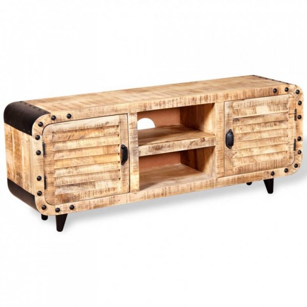 Szafka TV z surowego drewna mango 120x30x50 cm