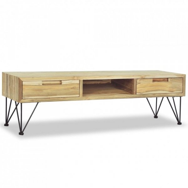 Szafka pod telewizor, 120 x 35 x 35 cm, lite drewno tekowe