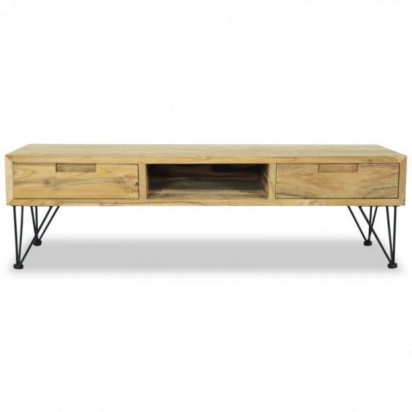 Szafka pod telewizor, 120 x 35 x 35 cm, lite drewno tekowe