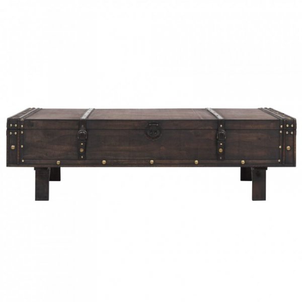 Stolik kawowy w stylu vintage z sklejka, 120x55x35 cm