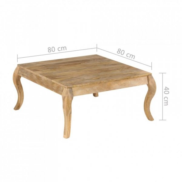 Stolik kawowy z litego drewna mango, 80x80x40 cm