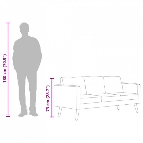 Sofa 3-osobowa, materiałowa, kremowa