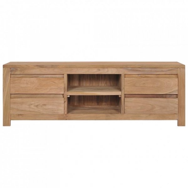 Szafka pod TV, 115x30x40 cm, lite drewno tekowe