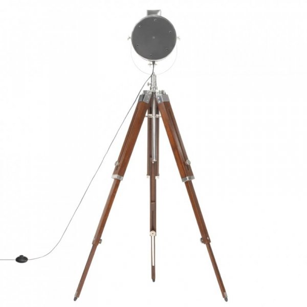Lampa podłogowa na trójnogu, lite drewno mango, 165 cm