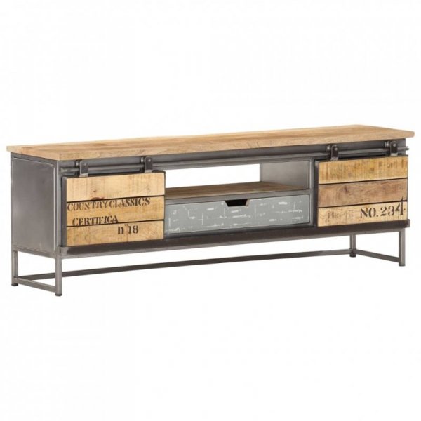Szafka pod TV, 120x30x40 cm, lite drewno mango