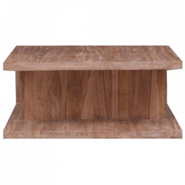 Stolik kawowy, 70 x 70 x 30 cm, lite drewno tekowe
